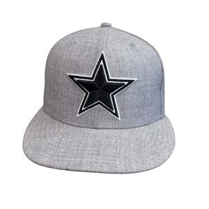 Dallas Cowboys Hat Cap Fitted Mens 7 Gray Black NFL Football New Era 59FIFTY
